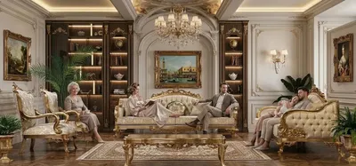 Produktbild von Elegantes Wohnzimmer-Set: 3+3+1+1-Sitzer mit klassischem Couchtisch