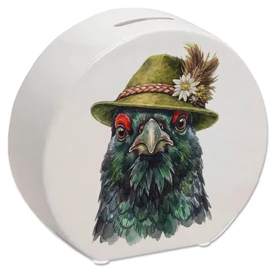 Produktbild von Auerhuhn mit alpenländischem Trachtenhut Spardose