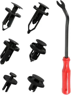 Imagen del producto de Ibenzoa®: Juego de 120 clips de nylon para paneles interiores (6,3 / 8 / 9 / 10 mm) con herramienta de desmontaje – Clips para paneles de puertas, parachoques y guardabarros