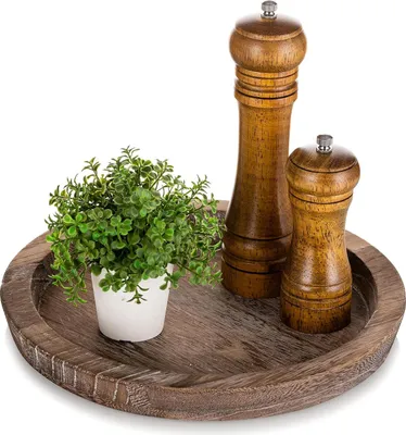 Immagine prodotto di Vassoio rotondo in legno - ciotole decorative - 28 cm
