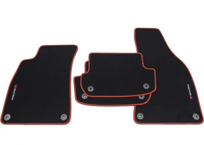 Produktbild von Fußmatten Sportline passend für Audi A4 8H Cabrio Quattro S-Line 2002-2009, Bandeinfassung:Rot