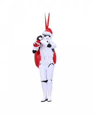 Produktbild von Stormtrooper mit Nikolausmütze & Nikolaussack Weihnachtsdeko
