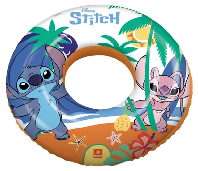 Immagine prodotto di Happy People - Disney Stitch - Anello per il nuoto (Ø 50 cm) Pneumatico per il nuoto Anello per l'acqua Aiuto al nuoto per bambini