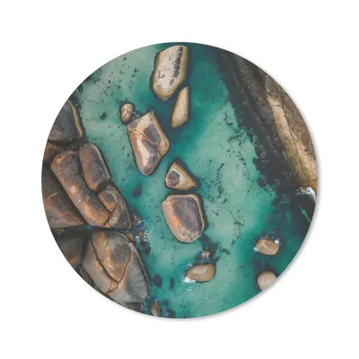 Produktbild von MuchoWow® Mauspad Mousepad Wasser - Steine - Meer 30x30 cm - Mousepads - Maus Mat - Pad - Mausunterlage - Tischunterlage - Schreibtischmatten