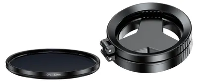 Produktbild von 2-in-1-Magnetfilter für Smartphones, 52 mm, CPL-Polarisationsfilter/Sternfilter, Blendschutz, faltbarer CPL-Polarisationsfilter