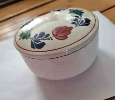 Productafbeelding van Boerenbont Bonbon schaaltje met deksel rond 12 cm aardewerk