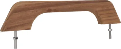 Image de Teck Handrail 12 Inch Single Loop Handle Ergonomic Weather Resistant Wood Marine RV Boating Armrest Accessories