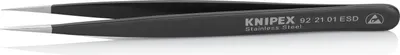 Obrázok produktu pre Knipex 92 21 01 ESD ESD-Pinzette 1 Stück Spitz, fein, extra dünn 128 mm (92 21 01 ESD)
