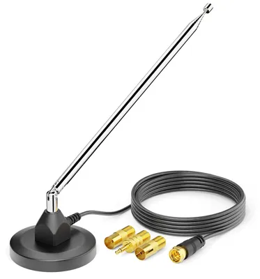 Produktbild von deleyCON DAB+ UKW FM Radioantenne 3,0m mit Magnetfuß 75 Ohm
