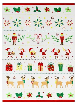 Produktbild von Geschirrtücher Mistelzweig, Halbleinen, 2er Pack, 50x70 cm, Rot
