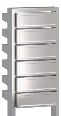 Produktbild von Briefkastenanlage Stairs for Six aus Edelstahl