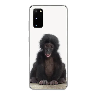 Produktbild von MuchoWow® Handyhülle Schutzhülle Hülle für Samsung Galaxy S20 Kind - Affe - Schimpanse - Babytiere - Jungen - Mädchen Silikon Softcase Handy Hülle - Bild