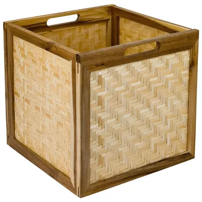 Immagine prodotto di Cesto portaoggetti Cestino in rattan - Per cubo KALLAX - Modello 1 - 32 x 34 x 32 cm