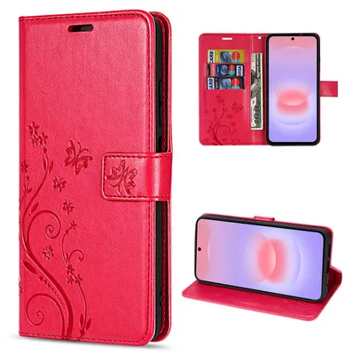 Produktbild von Handy Tasche für Samsung Galaxy A37 / A36 Hülle Handyhülle Klapphülle Wallet Case Rot