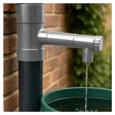 Produktbild von Regensammler mit Absperrhahn - Verbindung für Fallrohr 100mm DN100 und Regentonne