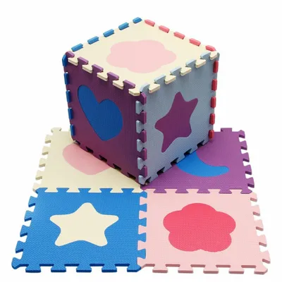 Produktbild von Schaumstoffpuzzle Formen pastell (30x30)