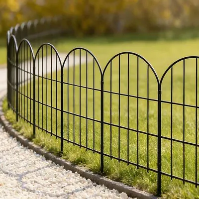 Zdjęcie produktu dla Ogrodzenie ogrodowe – ogrodzenie metalowe bez wykopu – wysokość 61 cm, szerokość 33 cm