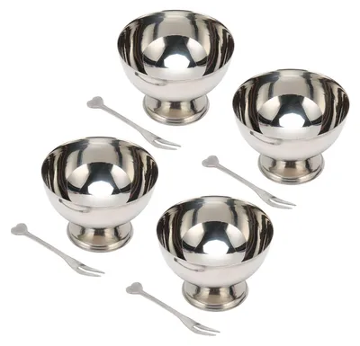 Immagine prodotto di Solidchoice - Set di 4 coppette in acciaio inossidabile per dessert