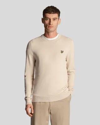 Productafbeelding van Lyle & Scott 1874: Heren T-shirts. Lyle & Scott 1874, model KN2136V, katoenen crewneck, kleur W870 Cove