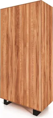 Produktbild von Kleiderschrank Leeds Kernbuche massiv 100x50x210 Metallfußgestell mit 2 Türen