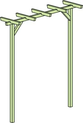 Produktbild von Pergola Terniflora einfach - Abmessung: 225 x 60 x 240 cm (B x T x H)