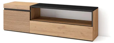 TV-Lowboard 150x45x35 cm, Eichenoptik, für TVs bis 65"