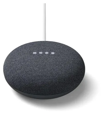 Produktbild von Google Nest Mini, Google Assistant, Rund, Anthrazit, Stoff, Kunststoff, Chromecast, Android, iOS