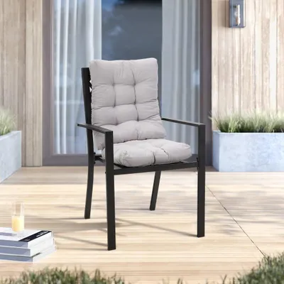Produktbild von Livingandhome 2-teiliges Sitzkissen-Set für Outdoor-Liegen – wasserabweisend & sonnenbeständig