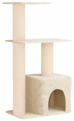 Produktbild von Katzenbaum mit Kratzsäulen und Kuschelhöhle, 133 cm