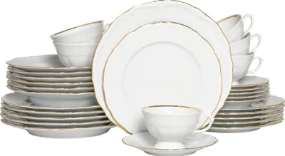 Produktbild von CreaTable, 24320, Maria Theresia Gold, Kombiservice 30-tlg, Porzellan