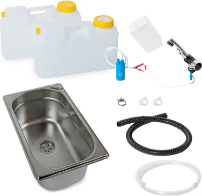 Obrázok produktu pre Mini kuchyňa kempingová kuchyňa kuchynský blok London kit batéria drez 265x160x100mm
