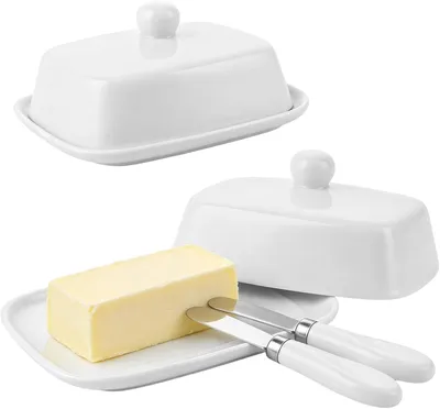 Productafbeelding van Botervakset, keramiek, 2-delig, rechthoekig design, voor de keuken