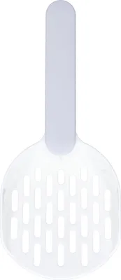 Zdjęcie produktu dla Plastikowa szufelka do żwirku dla kota, zagęszczona szufelka z sitkiem do czyszczenia małych kuwet, biała, szara