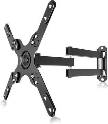 Immagine prodotto di Supporto a parete girevole per TV Ibenzoa®, per schermi fino a 39 pollici (15 kg) – Nero, acciaio, standard VESA 200x200–400x600 mm, per TV LED/LCD, con rotazione di ±90°