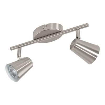 Produktbild von EGLO Travale, Schienenlichtschranke, GU10, 2 Glühbirne(n), LED, 3000 K, Nickel, Satinierter Stahl