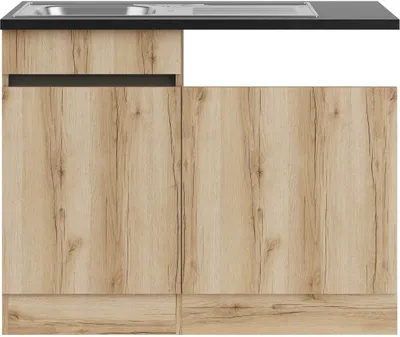 Produktbild von Optifit Spülenschrank inkl Spüle Geschirrspülerblende für teilintegrierten Geschirrspüler Geschirrspülerblende inkl Sock