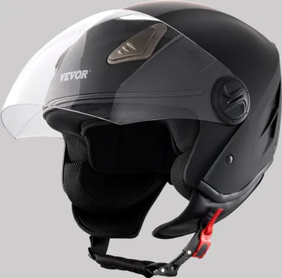 Zdjęcie produktu dla Kask motocyklowy VEVOR 3/4 twarz rozmiar S, kask ABS z komunikacją Bluetooth i wymiennymi szkłami, zatwierdzony przez DOT, dla dorosłych