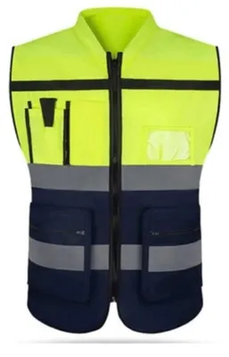 Produktbild von Reflektierendes Sicherheitssweste für Fahrräder mit Taschen und Reißverschluss