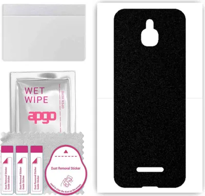 Produktbild von apgo Rückseite Schutzfolie, Skin, kompatibel mit Nokia 8000 4G, Hinten Displayschutzfolie aus Vinylfolie, kratzfest, einfache Montage - Mattschwarz
