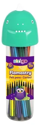 Produktbild von Strigo Flamastry Dinozaury 12 kolorów