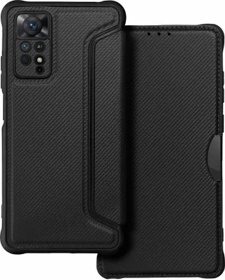 Produktbild von Handy Tasche "Razor" Buchtasche Hülle Magnet Carbon-Cover Kameraschutz kompatibel mit iPhone 14 Plus Schwarz