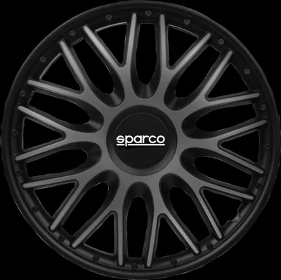 Produktbild von 16" Zoll Radkappen Grau Schwarz Radzierblenden Radblenden SPC1696GRBK SPARCO