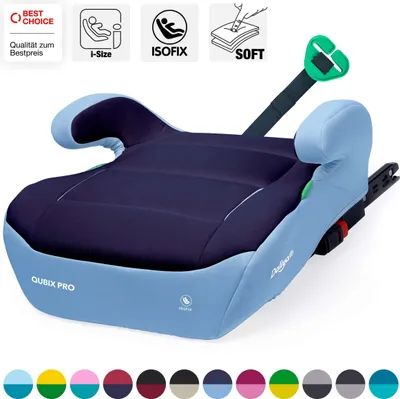 Immagine prodotto di Daliya® QUBIX PRO Rialzo per bambini con ISOFIX, norma i-SIZE ECE R129, 125 - 150 cm, Gurtfix, seggiolino auto, seggiolino per bambini, rialzo