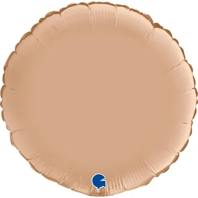 Produktbild von Folienballon - Rund Satin Beige 46 cm, Grabo