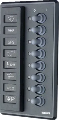 Image de Vetus P8f Panneau automatique de fusibles et d'interrupteurs Noir Noir One Size