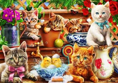 Zdjęcie produktu dla BLUEBIRD Puzzle Kocięta w szopie 104 elementy
