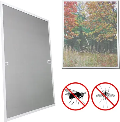 Immagine prodotto di Clanmacy zanzariera zanzariera finestra 120 x 140 cm zanzariera con cornice in alluminio kit zanzariera zanzariera bianco