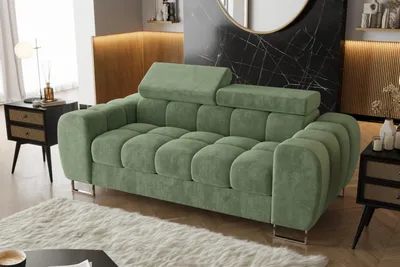 Produktbild von 2-Sitzer Sofa ASPEN II 195 cm verstellbare Kopfstützen - Grün, Terra 33