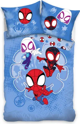 Produktbild von Marvel Spidey und seine Super-Freunde - Bettwäsche-Set, 135x200 80x80