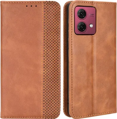 Produktbild von Motorola Moto G84 Hülle - Coverup Vintage Style Klapphülle - Braun